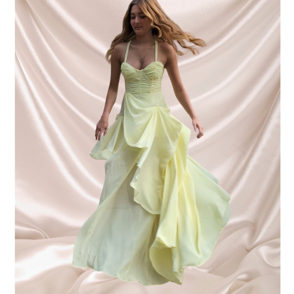 For Love And Lemons Yellow High Low Dress (strapless also)